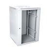 Digitus Szafa wisząca jednosekcyjna 19 18U 901/600/600mm, drzwi szklane, szara (RAL 7035), zmontowana